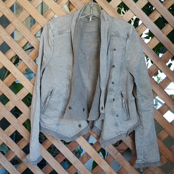 Free People Collapsing Snap Front Cotton Jacket Md - Picture 8 of 10